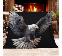 Fleece Blanket Throw -Versatile Soft Décor Blanket Fluffy Throws Close-Up Of An Eagle Sherpa Warm Sofa Bed Blanket 150x200cm Black Cozy Flannel Blankets for Travel, All Seasons