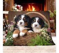 Fleece Blanket Throws Single 130x150cm Fluffy & Warm Blanket for Bed, Versatile Soft Brown Flannel Blankets for Sofa Couch Animal Bernese Mountain Dog Lightweight Cozy Throws for Travel