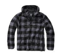 Brandit Teddyfleece Worker Pullover - Black/Grey