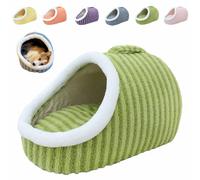 Fleece Burrow, Cozy Hideaway Pet Bed, Non-Slip Soft Pet Slipper Cave Bed, Indoor Pet Nest Bed, Give Pet a Sense of Security and Warmth, for Cats & Small Dogs (Green, L: 60 x 45 x 35cm)