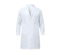 Fleece Coat for Men Plush Jacket Top Men'S White Work Wear Practical Coat Mid-Length Solid Color Fashion Full Length 3 Pocket Coat Outwear for Outdoor Hiking Work Walking Outfits (White, XXL)