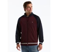Fleece Colourblk Tipped Track Jacket In Port Royale