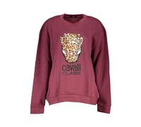 Cavalli Class Women's Leopard Print Crew Neck Sweatshirt in Brown | Size: Medium Cavalli Class Brown M