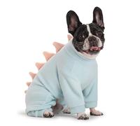 Fleece Dinosaur Dog Pajamas Adorable Puppy Hoodie Cosplay Animal Costume for Small Medium Dog French Bulldog Christmas and Winter Coat