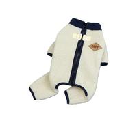 Fleece Dog Jackets Leash Friendly Design for Small, Beige M | Soft Warm Coat with Leash Hook for Puppies, Thickened Plush Fleece Outerwear for Cold Weather Outdoor Activity