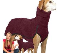 Fleece Dog Jumper Dog, Elastic Soft 4 Legged Sweater, Weather Resistant Winter Jacket, with High Collar Design and Warmth Easy to Take On-Off, Available in a Range of Sizes and Colours