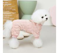 Fleece Dog Jumpsuit for Pets - Cozy Pajamas Coat for Dogs and Cats, Ideal for Small Breeds like Chihuahuas and Bulldogs, Perfect for Winter Warmth