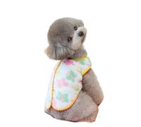 Fleece Dog Winter Coat Flower Print | Easy Pull-over Design, Lightweight Warm Layer, Autumn/winter/indoor Use