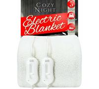 (Fleece, Double) CozyNight Heated Electric Blanket Machine Washable