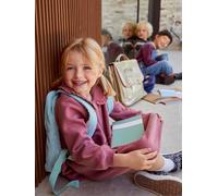 Fleece Dress with Peter Pan Collar for Girls purple medium solid