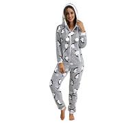 Fleece Dressing Gown Mum And Matching Pyjamas Women's Pajamas Printing Sleepwear Pajamas Hooded Jumpsuit Rompers Clubwear Nightwear Plush Onesie Bride To Be Pyjamas Thin Dressing Gowns for (A, M)
