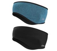 Fleece Ear Warmers Headband - Double Layer Windproof Warm Winter Sports Headband Ear Protection Headband for Running, Jogging, Hiking, Yoga, Skiing, Cycling, Pack of 2