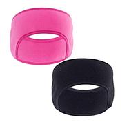 Fleece Ear Warmers Headband/Ear Muffs GoFriend Winter Headbands for Adults Men & Women, Stay Warm & Cozy with our Thermal Polar Fleece & Performance Stretch (Black+Pink)