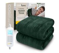 Fleece Electric Heated Throw Cosi Home Green One Size