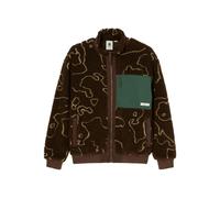 Element - Sherpa zip-up fleece - Oak Sherpa Jacket Java Lines for Men in Recycled Polyester - Size S - Brown Brown S
