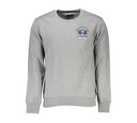 Fleece Embroidered Crewneck Sweatshirt - male - La Martina - Sweatshirts - Gray - 2XL - Sweatshirts & Hoodies 2XL