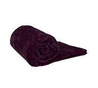Fleece Faux Fur Roll Mink THROW Throws/ Bed Blanket Beautiful Colours ALL SIZES (King, BlackCurrant/Aubergine)