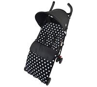 Fleece Footmuff/Cosy Toes Compatible with Phil and Teds Navigator Dot Explorer Polka Dot Black