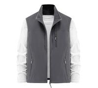Fleece Gilet for Men UK Warm Bodywarmer Reversible Softshell Waistcoat Thermal Vest Warm Casual Soft Zipped Jacket Zip Pockets Stand Collar Golf Gilet Leisure Workwear Sleeveless Jacket Tank Tops