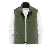 Fleece Gilet for Men UK Warm Bodywarmer Reversible Softshell Waistcoat Thermal Vest Warm Casual Soft Zipped Jacket Zip Pockets Stand Collar Golf Gilet Leisure Workwear Sleeveless Jacket Tank Tops