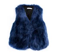 Fleece Gilet Women - Faux Fur Vest Winter Warm Sleeveless Jacket Fashionable Faux Fur Waistcoat Skin-Friendly Lightweight Coat Women'S Elegant Vest Casual Solid Color Short Waistcoat