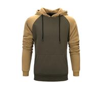Fleece Hoodies for Men UK, Patchwork Thermal Comfy Pullover Hoodies, Casual Drawstring Hoody Top with Pockets, Lightweight Windproof Sports Jumpers, Autumn Winter Sweatshirts Tops for Men