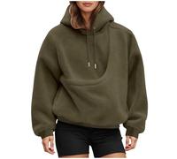 Fleece Hoodies For Women Oversized Kangaroo Pocket Pet Pouch, Winter Warm Fuzzy Fleece Pullover Cute Holder Long Sleeve Tops For Pet Animal Lover(Brown,Medium)