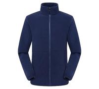 Fleece Jacket Men Mens Essential Jacket Winter Fleece Lined Windproof Must Have Basic Coat for Every Man's Winter Wardrobe Foundation and Core Styling Mens Zip Up Tops No Hood Navy L
