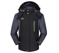 Fleece Jacket Mens With Hood, Waterproof Jackets For Men Uk Thermal Jacket Windproof Jacket Mountain Jacket Comfortable Hiking Jacket Anorak Jack With Zip Pockets Winter Coat Softshell Jacket