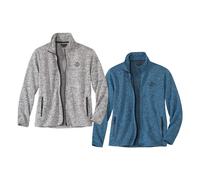 Fleece Jacket Pack of 2 Atlas for Men Mid Blue XL