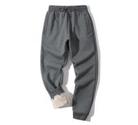 Fleece Joggers Pants for Men, Winter Thick Sherpa Fleece Lined Sweatpants, Warm Sweatpants Drawstring Elastic with Pockets(Dark gray,5XL)
