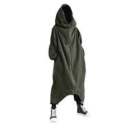 Fleece Jumper Men Stranger Hoodie Pamper Gifts for Men Men's Solid Color Outerwear Personality Dark Full Body Long Sleeved Zipper Long Hooded Fashion Causal Jacket Warehouse Clearance Bargains Sale