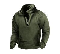 Fleece Jumpers for Men UK Sale Clearance,Half Zip Hoodie Pullover Mens Sweatshirt Mock Neck Gym Tops Patchwork Loose Hoody Long Sleeve Work Jumper Y2k Clothes Essentials Hoodie with Pocket Army Green