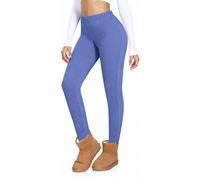 Fleece Leggings for Women Elastic High Waist Thick Thermal Underwear Pants Merino Wool Winter Warm Baselayer Bottoms Soft and Cozy Tights Underwear Loungewear Pajamas Bottoms