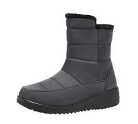 Fleece Lined Ankle Boots for Women Winter Warm Round Toe Short Booties Casual Shoes for Outdoor Indoor Walking