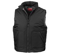 Fleece Lined Bodywarmer Water Repellent Windproof Jacket Result Black XXL