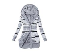 Fleece Lined Button Down Front Sweaters Leopard Print Knitted Hoodies Warm Fall Winter Thin Coat with Pockets Lightweight Jackets Hooded Cardigans for Women UK