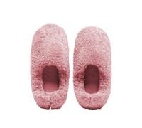 Fleece Lined Indoor Outdoor Slippers with Durable Rubber Sole for Warm Comfort and Cozy Home Wear During Fall Winter Seasons, Non-Slip Design for Men and Women (5-6) Pink