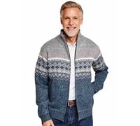 Fleece Lined Jacquard Zipper Cardigan Tootal Grey L