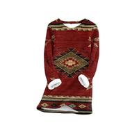 Fleece Lined Jumper Ladies UK 2023,Winter Warm Christmas Sweatshirt Ladies Vintage Argyle Print Plush Sweater Pullover Sweater Casual Thick Velvet Fleece Tops Plus Size 8-22