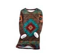 Fleece Lined Jumper Ladies UK 2023,Winter Warm Christmas Sweatshirt Ladies Vintage Argyle Print Plush Sweater Pullover Sweater Casual Thick Velvet Fleece Tops Plus Size 8-22