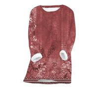 Fleece Lined Jumper Ladies UK Winter Warm Thick Christmas Sweatshirt Casual Velvet Plaid Solid Color Underwear Round Neck Sherpa Fleece Lined Long Sleeve Pullover Tops