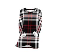 Fleece Lined Jumper Ladies Winter Warm Thick Sweatshirt Casual Velvet Plaid Solid Color Underwear Round Neck Sherpa Fleece Lined Long Sleeve Pullover Tops