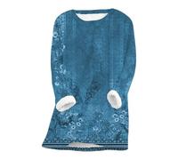 Fleece Lined Jumper Ladies Winter Warm Thick Sweatshirt Casual Velvet Plaid Solid Color Underwear Round Neck Sherpa Fleece Lined Long Sleeve Pullover Tops