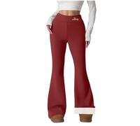 Fleece Lined Leggings for Women Soft Elastic High Waisted Thermal Warm Winter Thick Gym Legging Womens Yoga Pants with Pockets Workout Running Ladies Gym Legging Women Leggings Workout