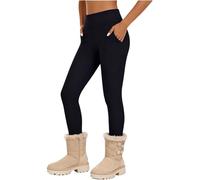 Fleece Lined Leggings for Women UK Tummy Control High Waisted Thermal Bottoms Ladies Thick Leggings Yoga Pants Warm Winter Clothing