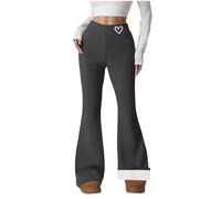 Fleece Lined Leggings Women Ladies Thermal Leggings with Pockets Winter Warm Tights High Waisted Legging for Women Buttery Soft Elastic Opaque Tummy Control Legging Workout Gym Yoga Stretchy Pants