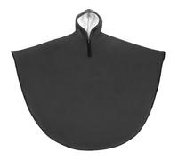 Fleece Lined Portable Wheelchair Blanket with Hood, Adult Full Body Warmer Comfortable Poncho Checked Lap Blanket Cape(Gray)