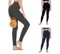 Fleece Lined Thermal Leggings for Women, High Waisted Tummy Control Thick Soft Yoga Pants for Ladies Cold Winter Snow Warm