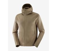 Fleece lining with hood Salomon Essential Midfleece Full Zip brown - S